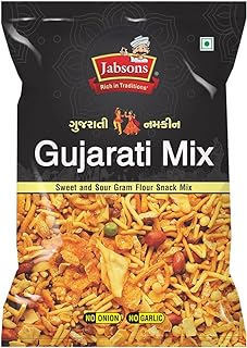 Jabsons Namkeen Gujarati Mix -200 g| Crunchy Mix Namkeen | Chai Time Namkeen