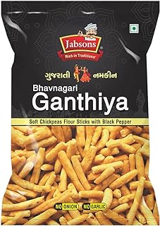 Jabsons Gujarati Namkeen Bhavnagari Ganthiya -120g| Rispy Namkeen | Ready to Eat | Chai Time Snacks