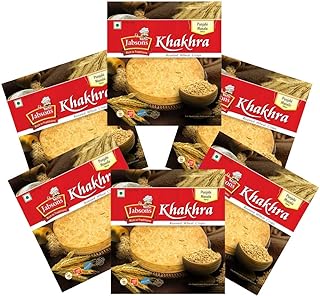 Jabsons Roasted Khakhra Punjabi Masala 180g (Pack of 6)