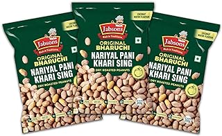 Jabsons Roasted Peanuts-Coconut Pani Khari Gaana (Pack of 3) | Nariyal Pani Khari Gaana (400gm X 3)|bharuchi