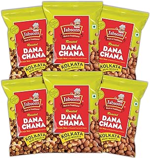 Jabsons Roasted Dana Chana 180g (Pack of 6)