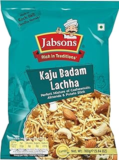 Jabsons Salted Cashew Almond Lachha 160gm (Crispy & Crunchy)