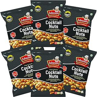 Jabsons Cocktail Nuts 120G (Pack of 6, Whole)